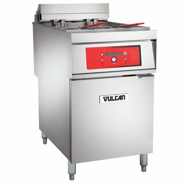 Vulcan 1ER85D-2 85 lb. Electric Floor Fryer with Digital Controls - 480V 3 Phase 24 kW 9011ER85DG